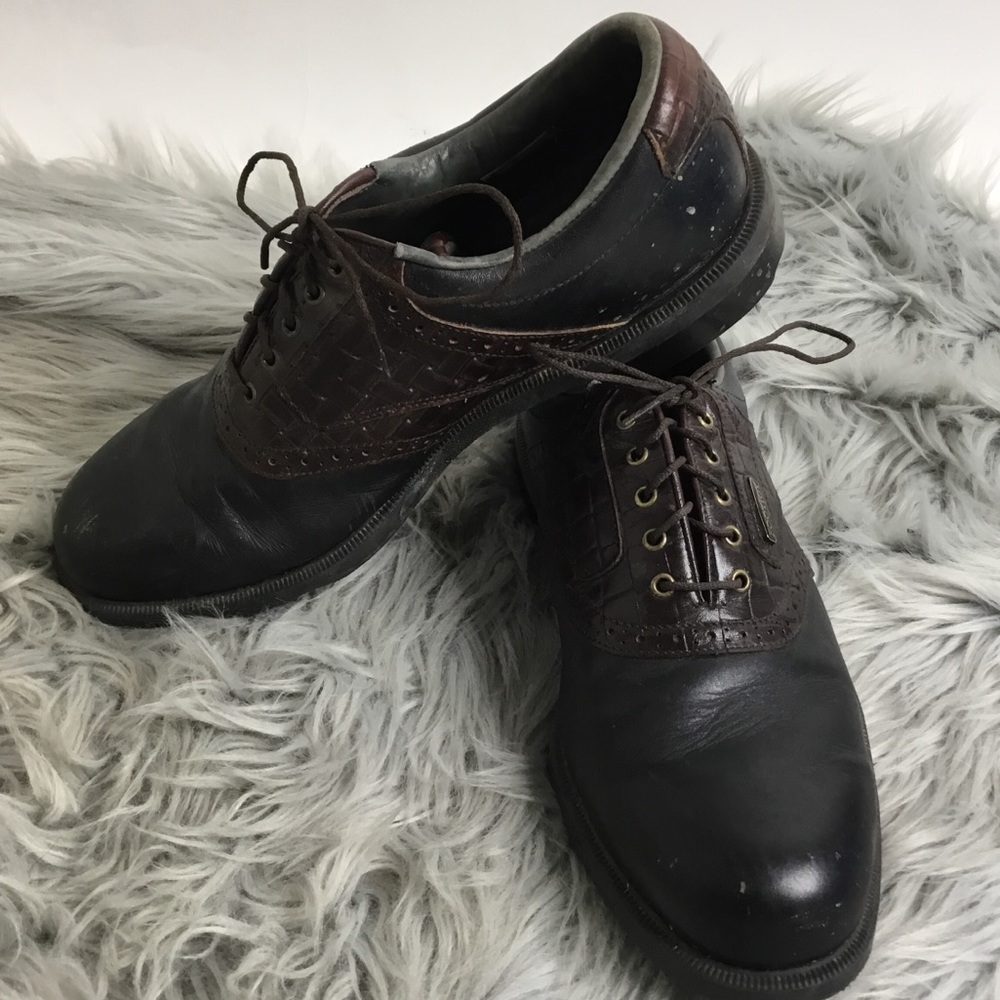 FootJoy DryJoys Saddle Brown Soft Spike Golf Shoes